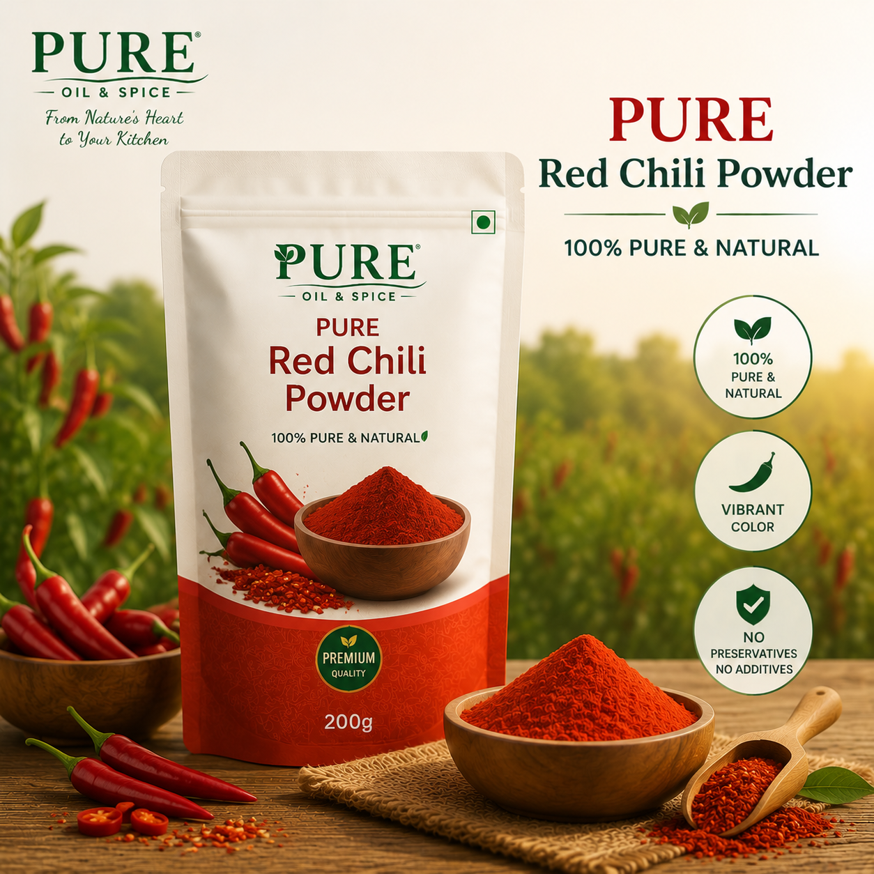 Pure Red Chili Powder 200g