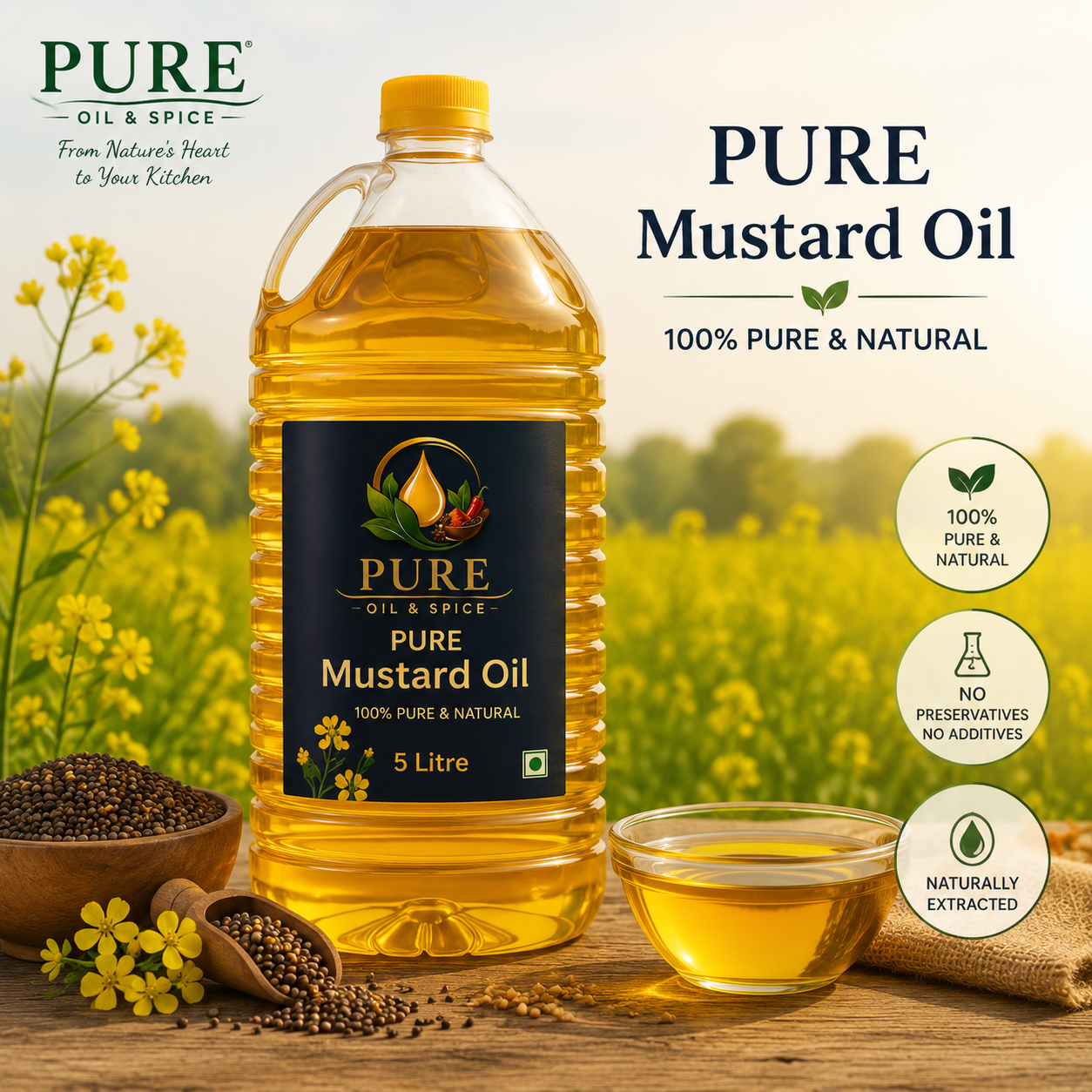 Pure Mustard Oil 5 Litre