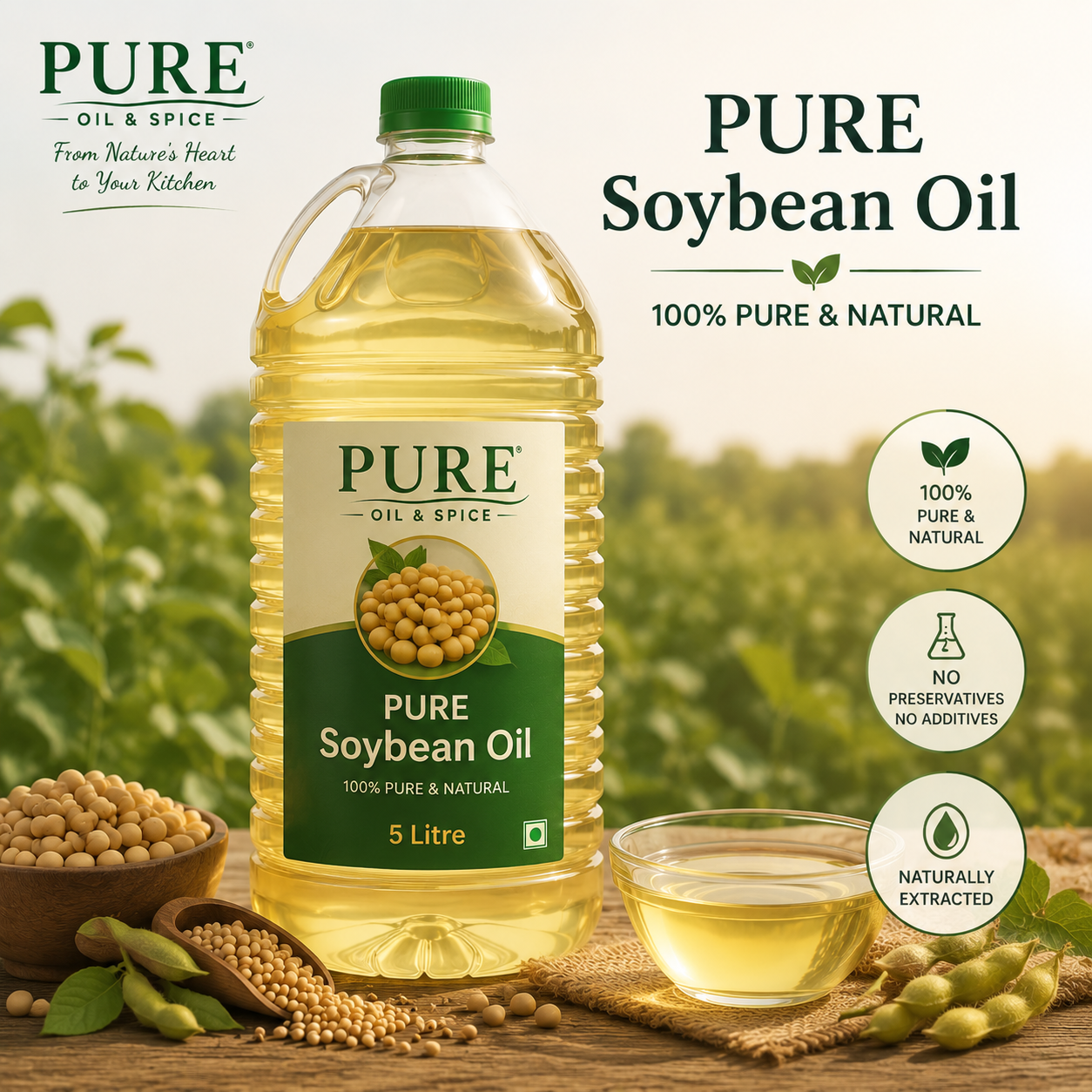 Pure Soybean Oil 5 Litre